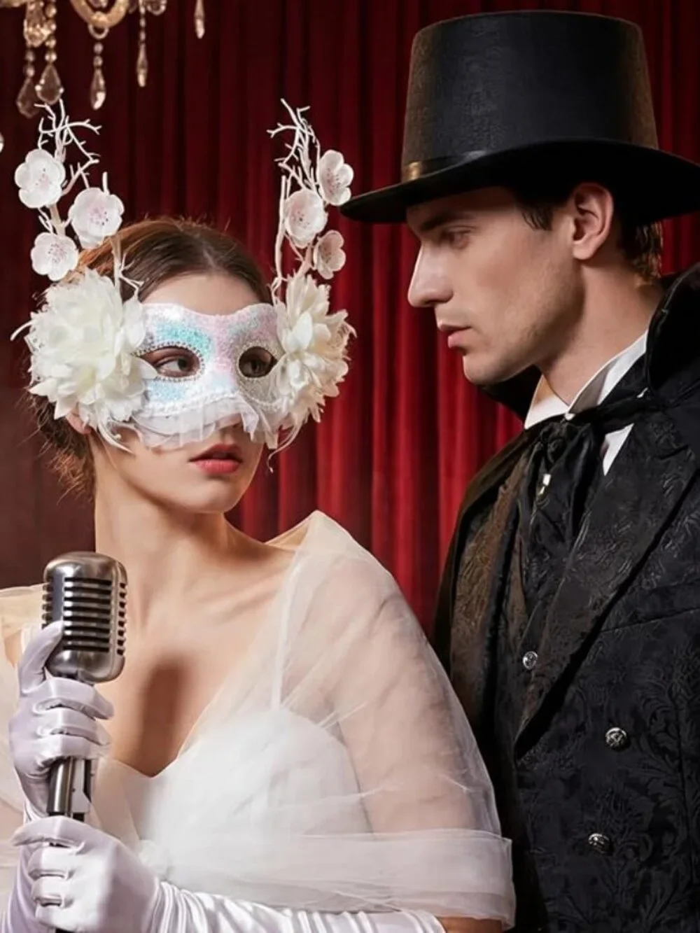 White Masquerade Mask